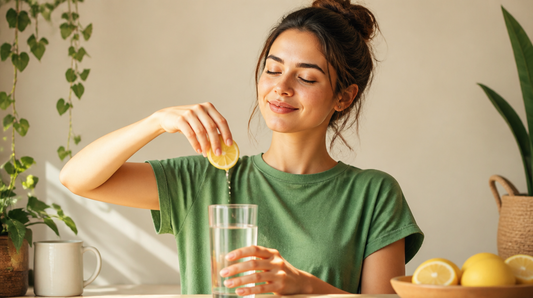 Glass of water with lemon